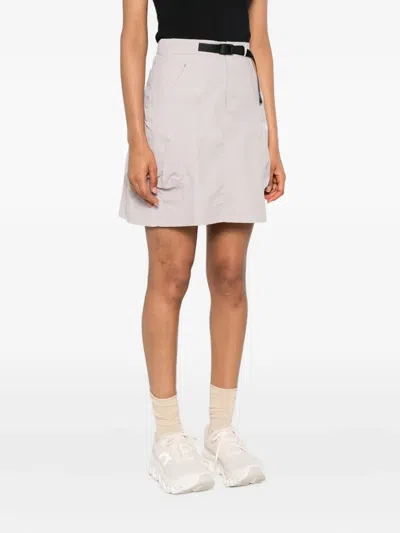 The North Face Belted Cargo Mini Skirt In Gray