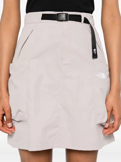 The North Face Belted Cargo Mini Skirt In Gray