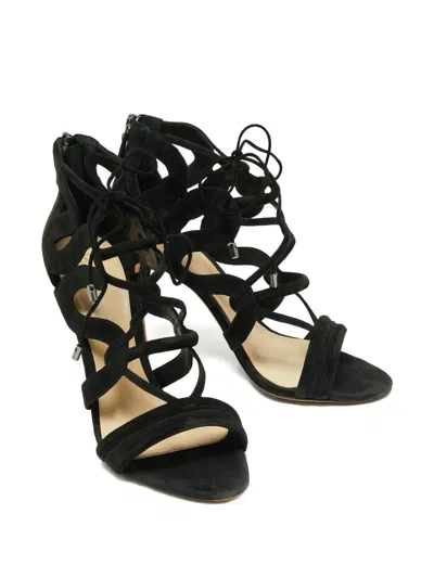 Pre-owned Alexandre Birman  110mm Suede Sandals In Black