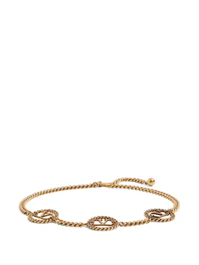 Valentino Garavani Vlogo Signature Chain Belt Woman Gold L In Gold