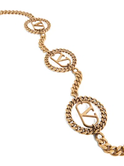 Valentino Garavani Vlogo Signature Chain Belt Woman Gold L In Gold
