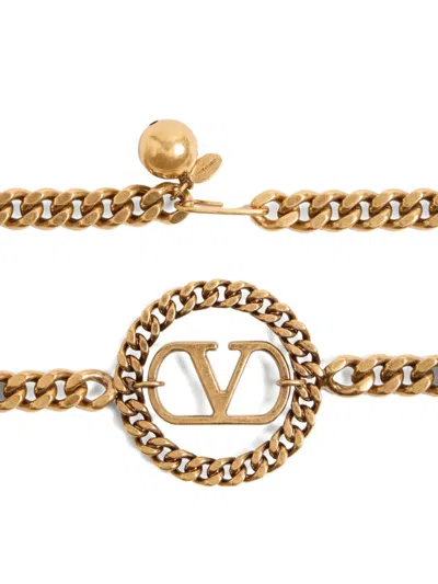 Valentino Garavani Vlogo Signature Chain Belt Woman Gold L In Gold