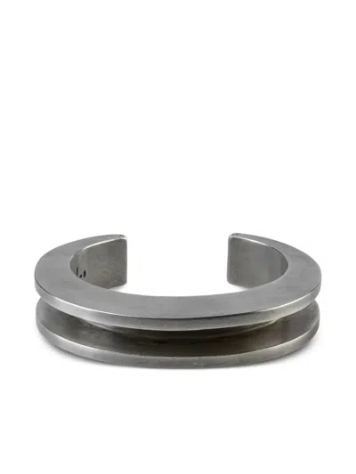 Parts Of Four Sterling Silver Crescent Channel Bracelet In Metallic