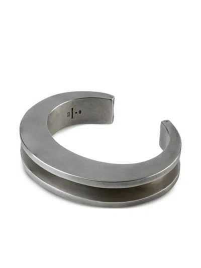 Parts Of Four Sterling Silver Crescent Channel Bracelet In Metallic