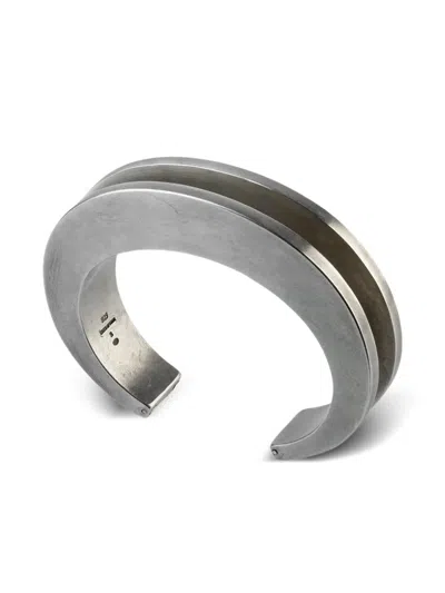 Parts Of Four Sterling Silver Crescent Channel Bracelet In Metallic