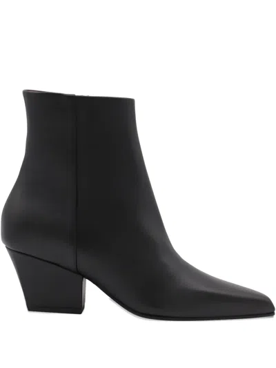 Paris Texas Block Heel Ankle Boots With Pointed Toe