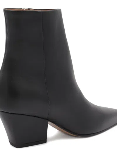 Paris Texas Block Heel Ankle Boots With Pointed Toe