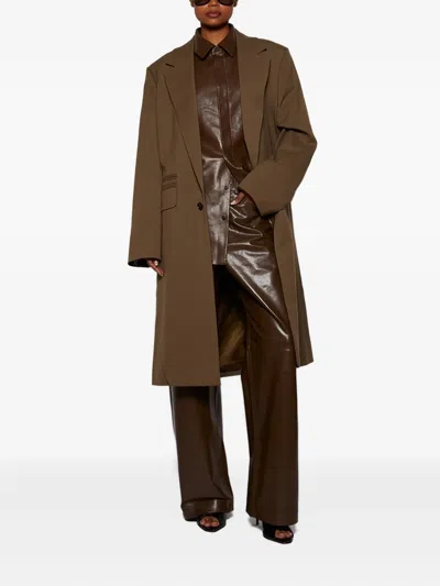 Entire Studios Double-breasted Coat In Brown