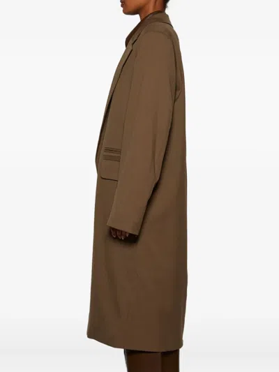 Entire Studios Double-breasted Coat In Brown