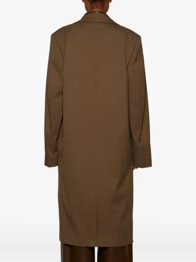 Entire Studios Double-breasted Coat In Brown