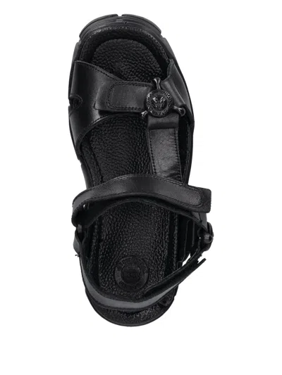 New Rock Touch-strap Platform Sandals In Black