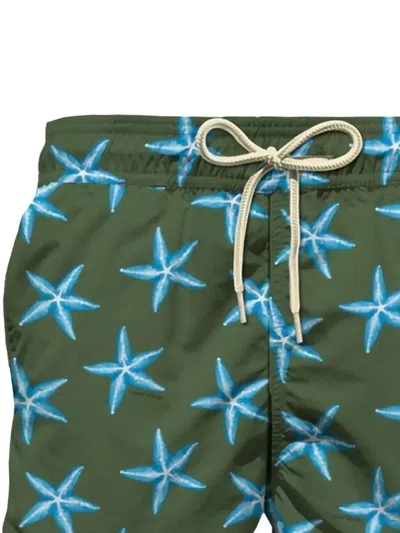 Mc2 Saint Barth Starfish-print Swim Shorts In Green