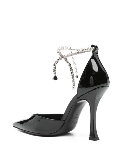 Jimmy Choo 100mm Stevie Crystal-embellished Pointed-toe Pumps In Black