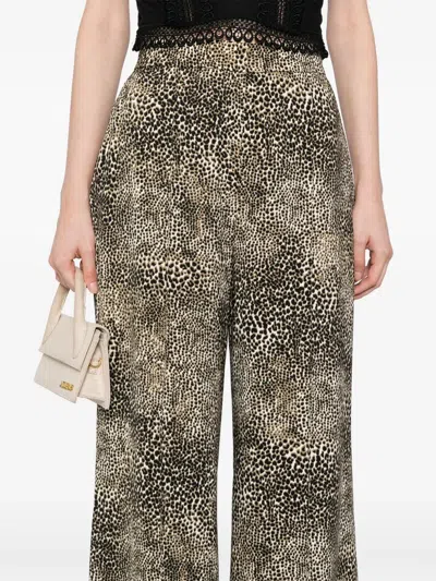 Elie Saab Printed Palazzo Pants In Multi