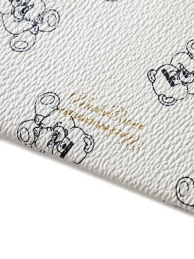Undercover Teddy-print Zip-around Purse In White