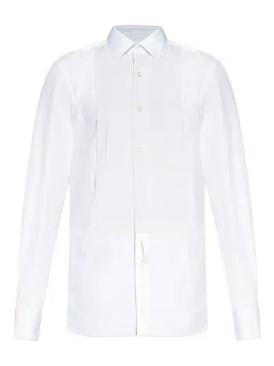 Tom Ford Pleated-front Shirt In White