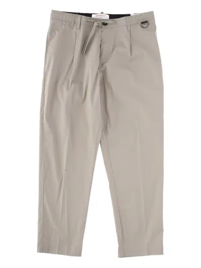 Officina 36 Pressed-crease Trousers In Gray