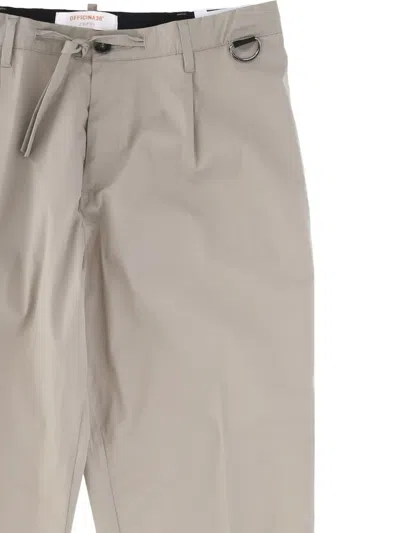 Officina 36 Pressed-crease Trousers In Gray