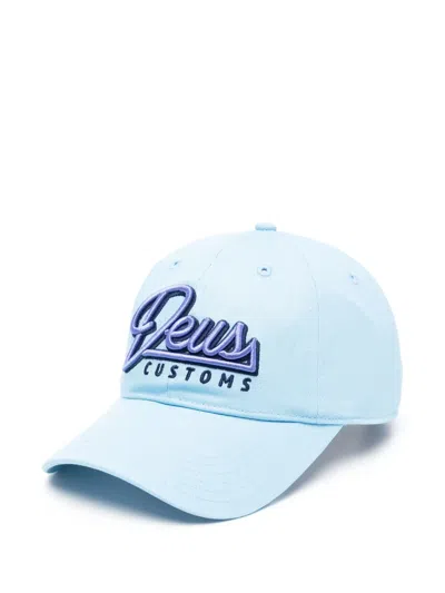 Deus Ex Machina Logo-embroidered Cap In Blue
