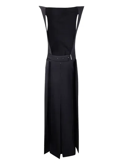 Jean Paul Gaultier Long Backless Dress With Belt On The Back Clothing In Blue