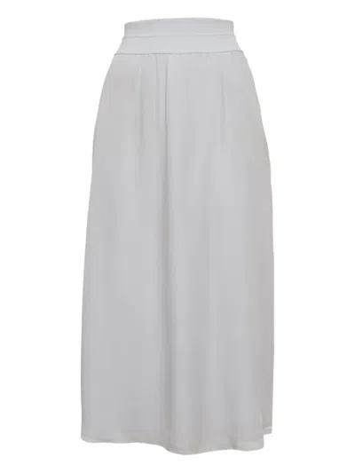 Pre-owned Theory  Ribbed-waistband Skirt In Blue