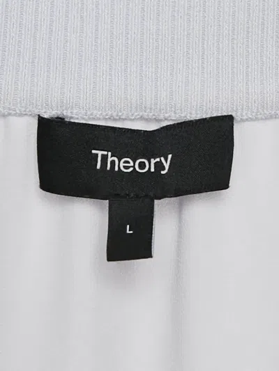 Pre-owned Theory  Ribbed-waistband Skirt In Blue