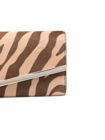 Jimmy Choo Emmie Zebra-print Clutch Bag