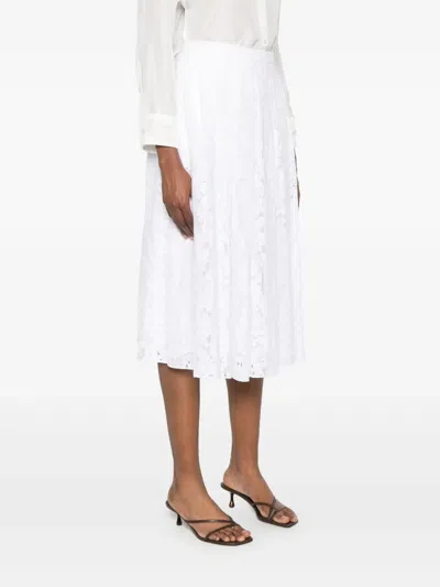 Max Mara Ampezzo Laced Skirt In White