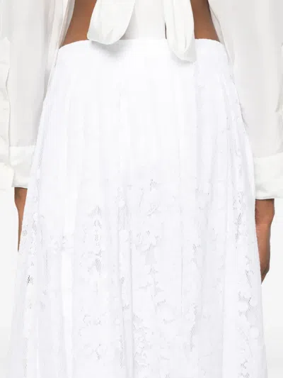 Max Mara Ampezzo Laced Skirt In White