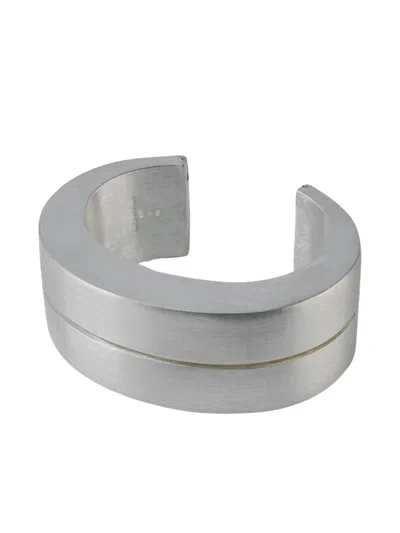Parts Of Four Sterling Silver Crescent Crevice Bracelet In Metallic