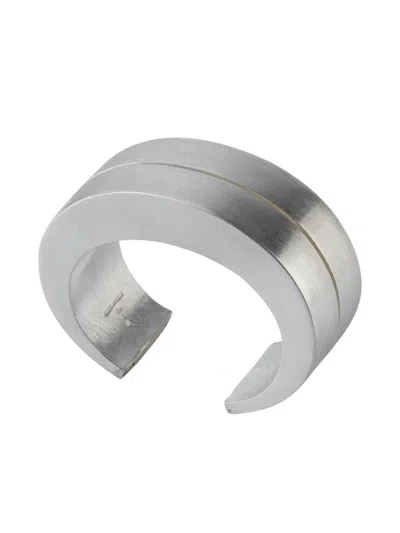 Parts Of Four Sterling Silver Crescent Crevice Bracelet In Metallic
