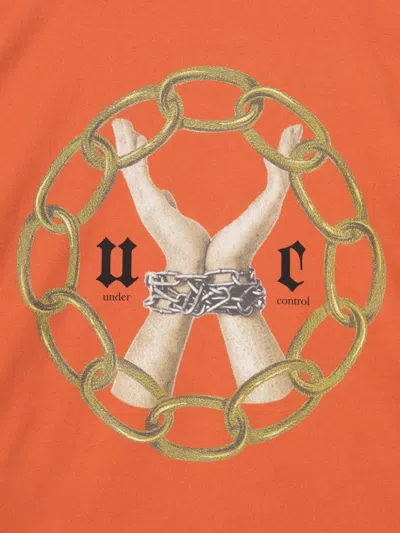 Undercover Chain-print Long-sleeve T-shirt In Orange