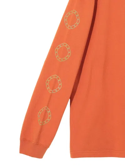 Undercover Chain-print Long-sleeve T-shirt In Orange