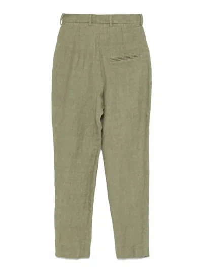 Vivienne Westwood Linen Trousers In Green