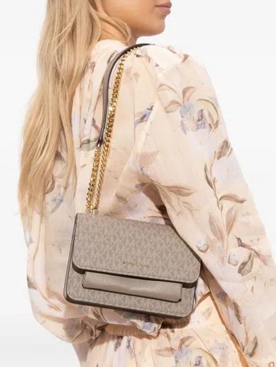 Michael Michael Kors Claire Monogram Chain Shoulder Bag