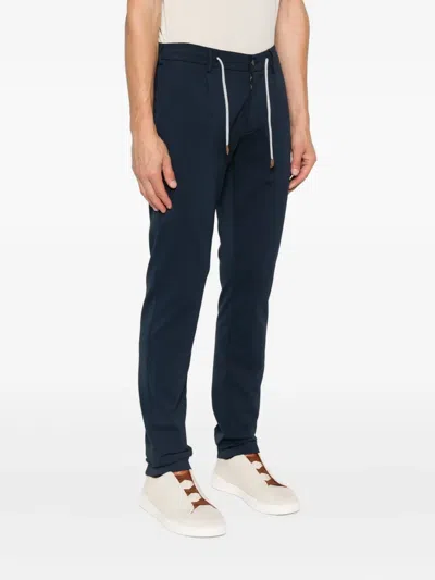 Eleventy Drawstring Trousers In Blue