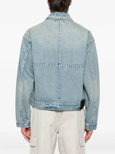 Purple Brand Zip-up Denim Jacket In Blue