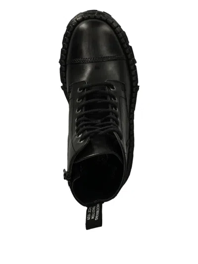 New Rock M-wall083c-s5 Lace-up Platform Boots In Black