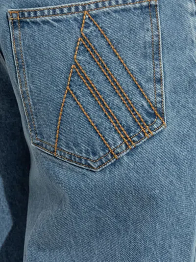 Attico Belt Loop Denim Trousers In Blue