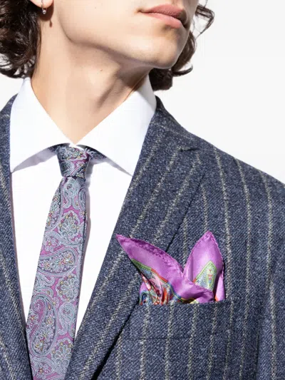Etro Paisley-pattern Silk Scarf In Multi