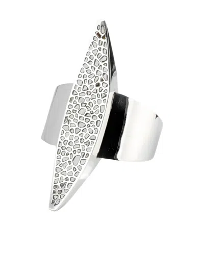 Parts Of Four Sterling-silver Crescent Diamond-pavé Bracelet In Silver