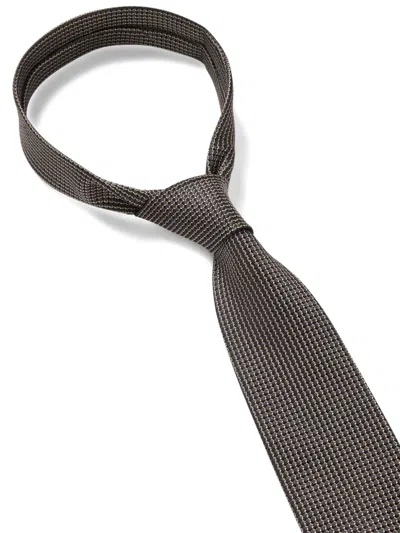 Hugo Boss Silk Tie In Brown