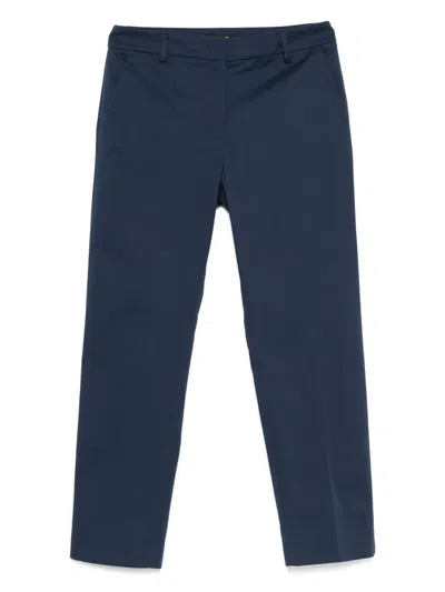 Weekend Max Mara Cotton-blend Pants In Blue