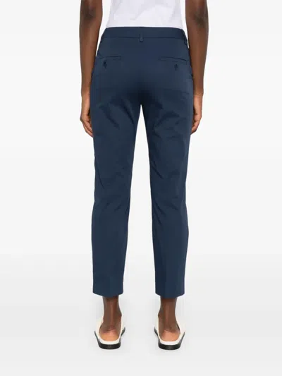Weekend Max Mara Cotton-blend Pants In Blue