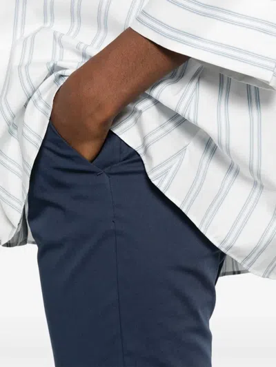 Weekend Max Mara Cotton-blend Pants In Blue