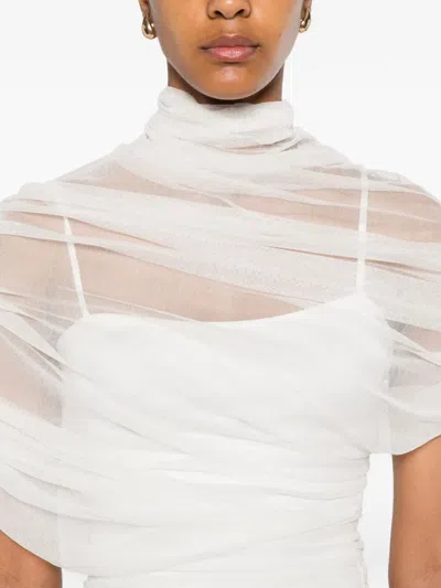 Christopher Esber Draped High-neck Blouse