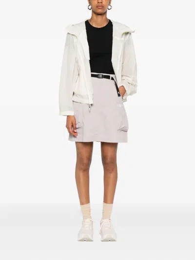 The North Face Hooded Zip-up Windbreaker Jacket In White