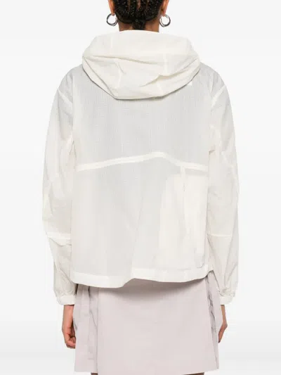 The North Face Hooded Zip-up Windbreaker Jacket In White