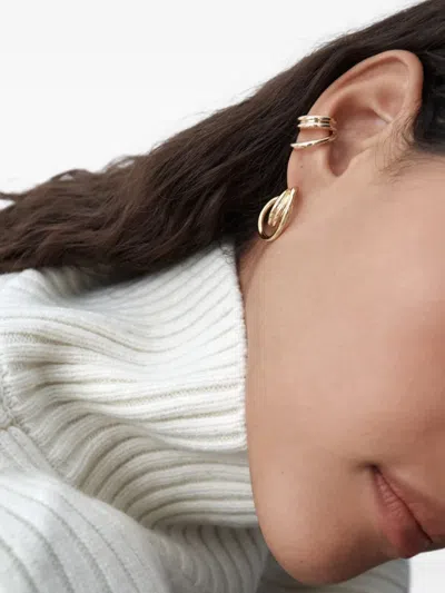 Otiumberg 14kt Gold Vermeil Twisted Hoop Earrings In Gold