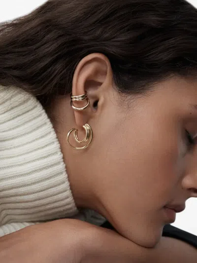 Otiumberg 14kt Gold Vermeil Twisted Hoop Earrings In Gold
